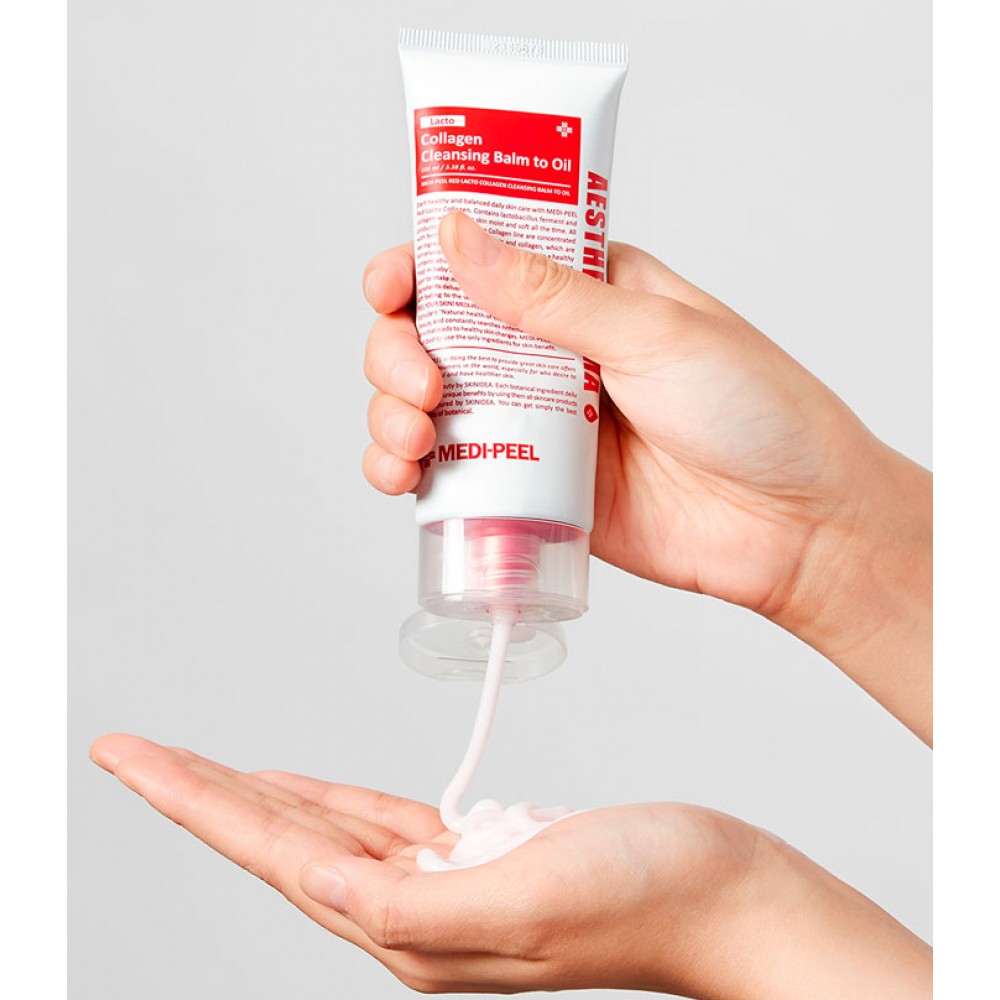 УЦІНКА! Medi-Peel Red Lacto Balm To Oil 100 ml Гідрофільний бальзам з пробіотиками та колагеном, 100 г.