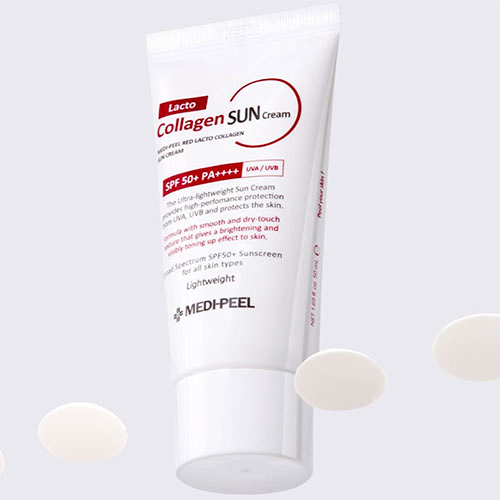  Medi-Peel Red Lacto Collagen Sun Cream SPF50+ PA++++ Сонцезахисний крем з колагеном та лактобактеріями
