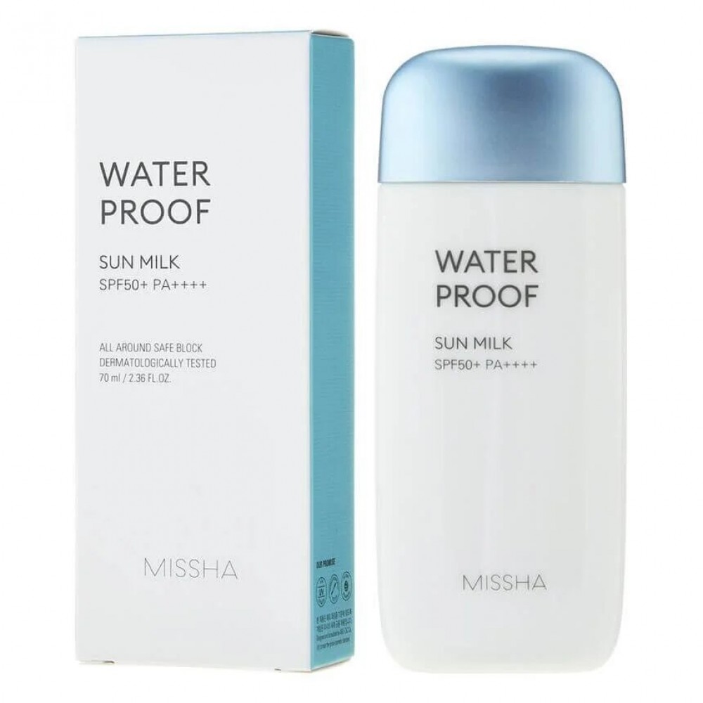 Missha All-around Safe Block Water Proof Sun Milk SPF50+/PA+++  Сонцезахисне водостійке молочко 