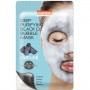 Purederm Deep Purifying Black O2 Bubble Mask Charcoal Кислородная тканевая маска с углем