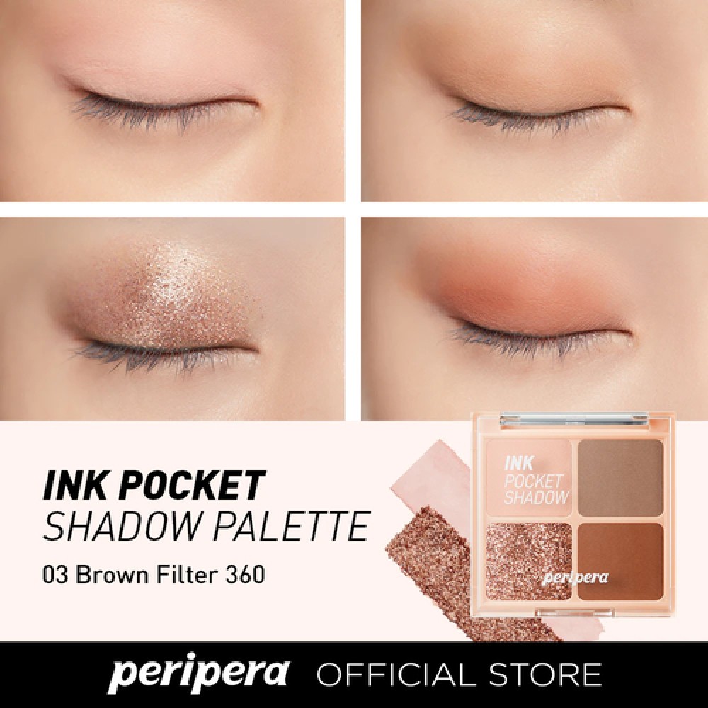 Peripera Ink Pocket Shadow Palette 003 Brown Filter 360  Палетка тіней для повік