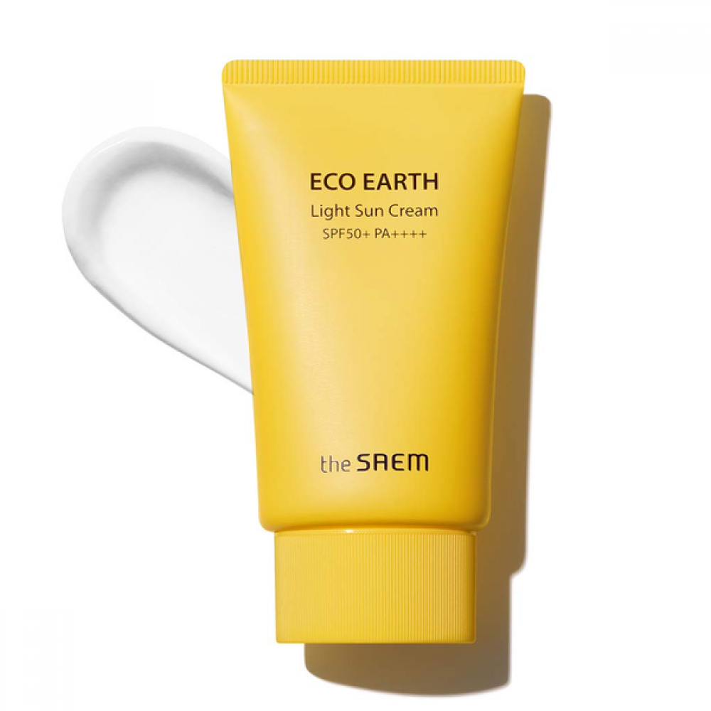 THE SAEM Eco Earth Power Light Sun Cream SPF50+ PA+++ Легкий сонцезахисний крем