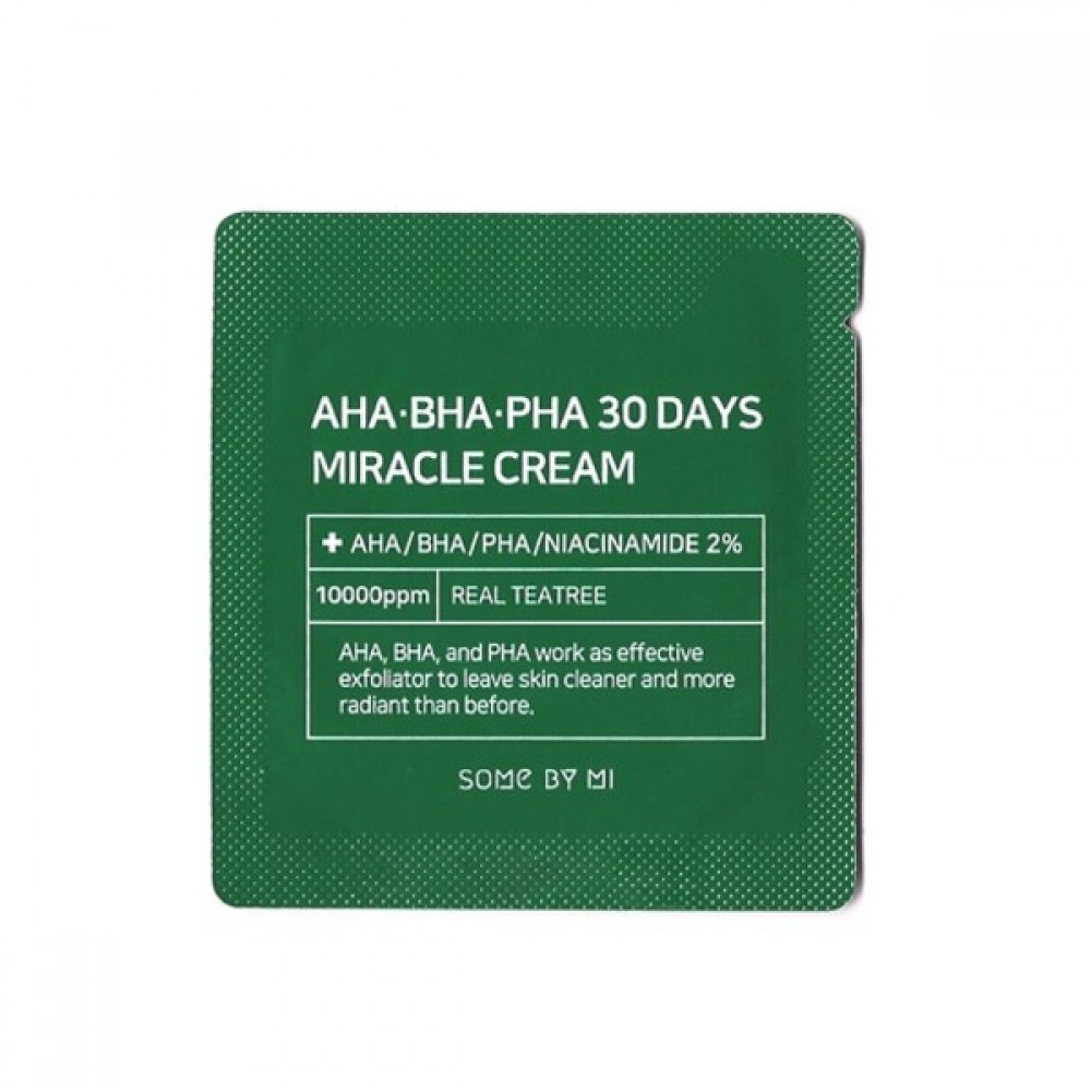 Some By Mi AHA BHA PHA 30 Days Miracle Cream Sample Пробник восстанавливающего крема для проблемной кожи
