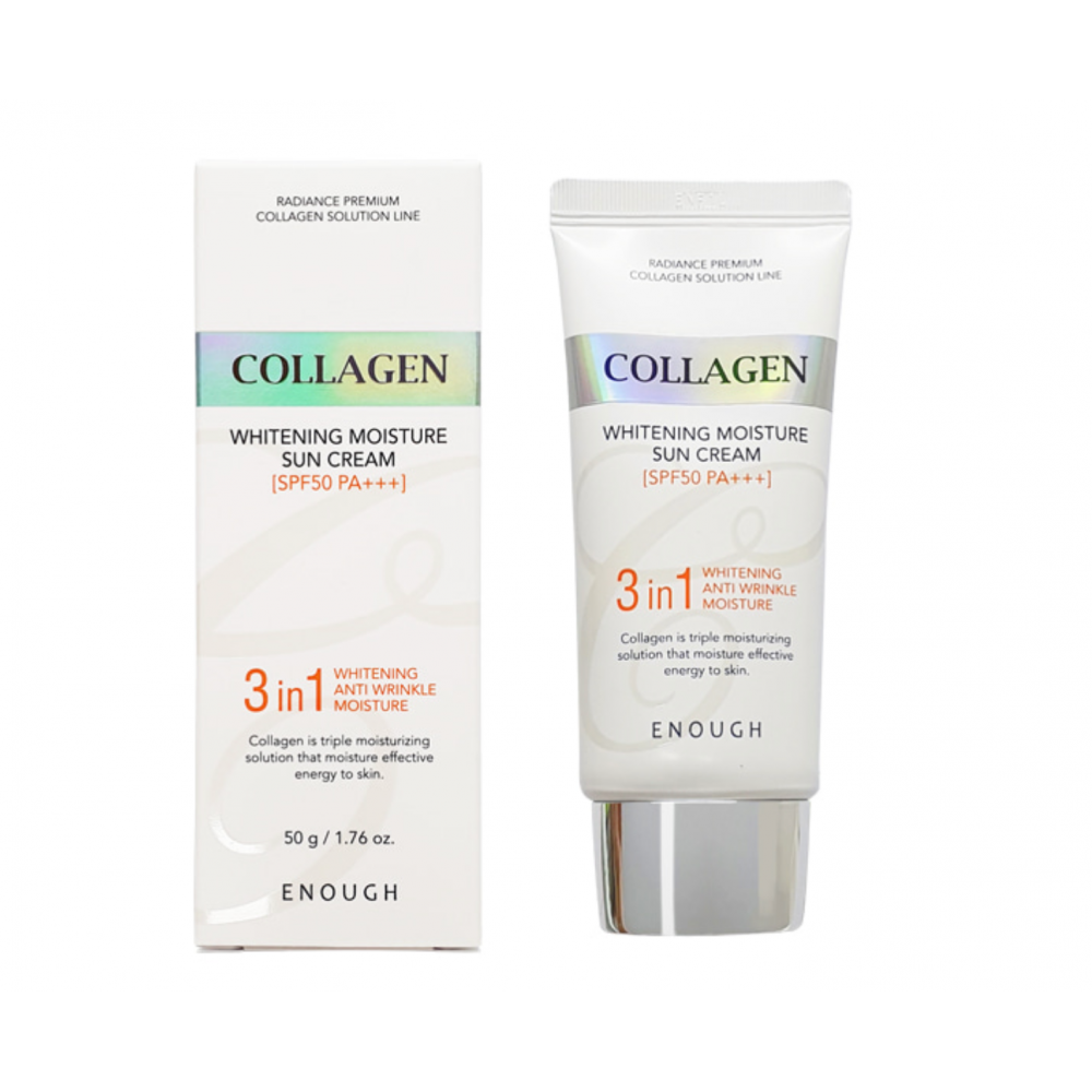 ENOUGH Collagen Whitening Moisture Sun Cream SPF50+ PA+++ Осветляющий увлажняющий солнцезащитный крем с коллагеном