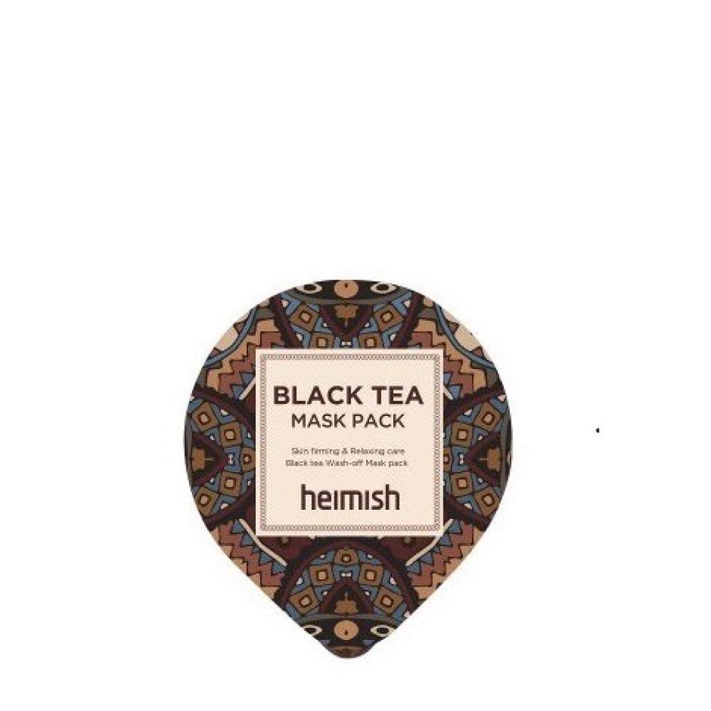 Heimish Black Tea Mask Pack Sample 5 ml Маска тонизирующая и успокаивающая с черным чаем против отеков. Пробник 5 мл