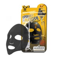 ELIZAVECCA Deep Power Ringer Mask Pack. Black Charcoal Тканевая маска для лица (с древесным углем и медом)