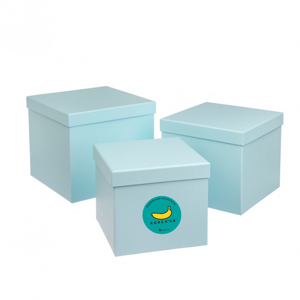 Подарочный Корея-BOX (пустая коробка с наполнителем). Голубой Собери лучший бьюти-бокс САМА!