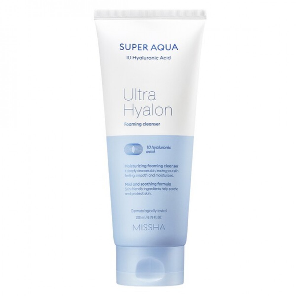 MISSHA Super Aqua Ultra Hyaluron Foaming Cleanser 100 ml Пенка для умывания с комплексом гиалуроновой кислоты