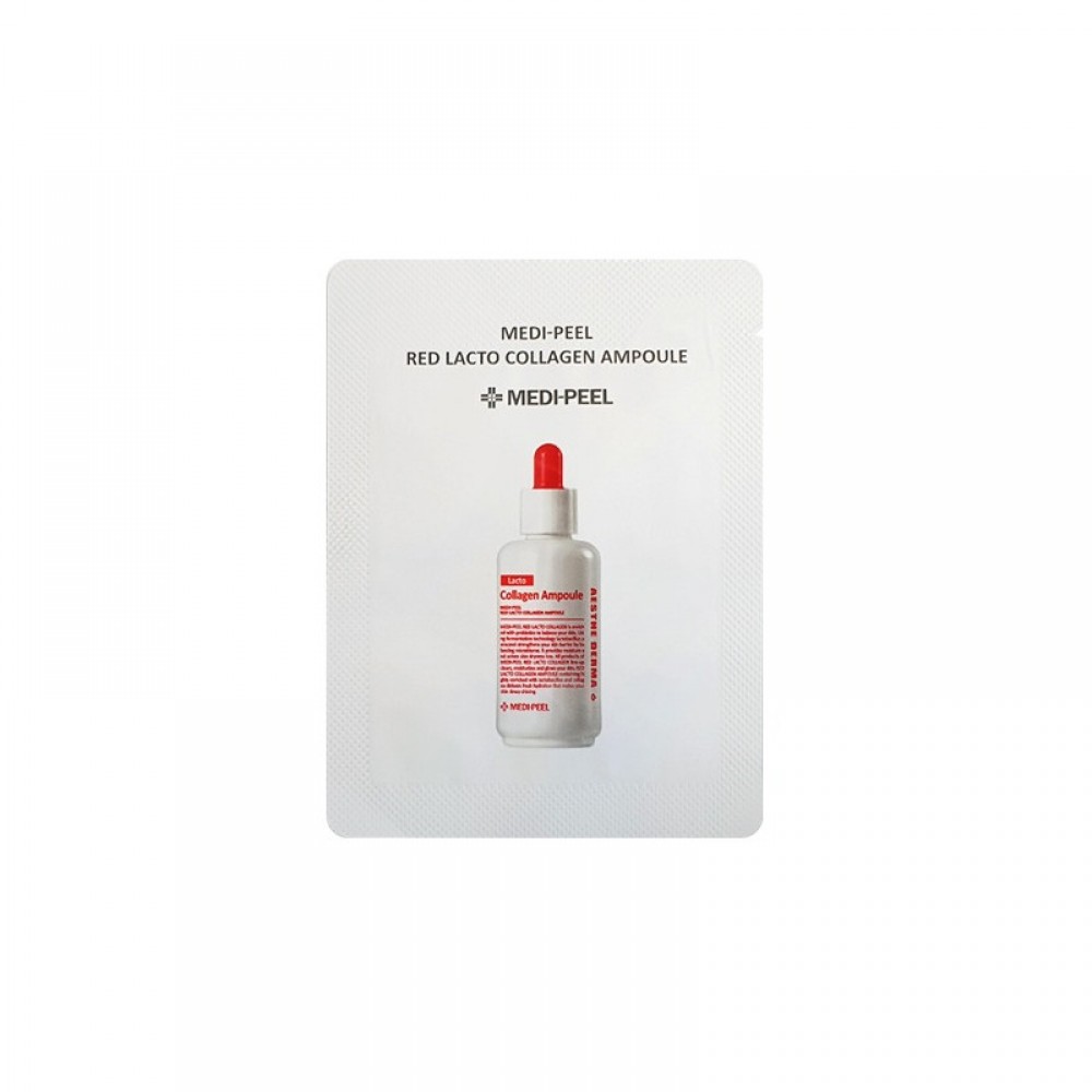 Medi-Peel﻿ Red Lacto Collagen Ampoule Sample 1 ml Колагенова ампула з лактобактеріями і амінокислотами. Пробник 1 мл