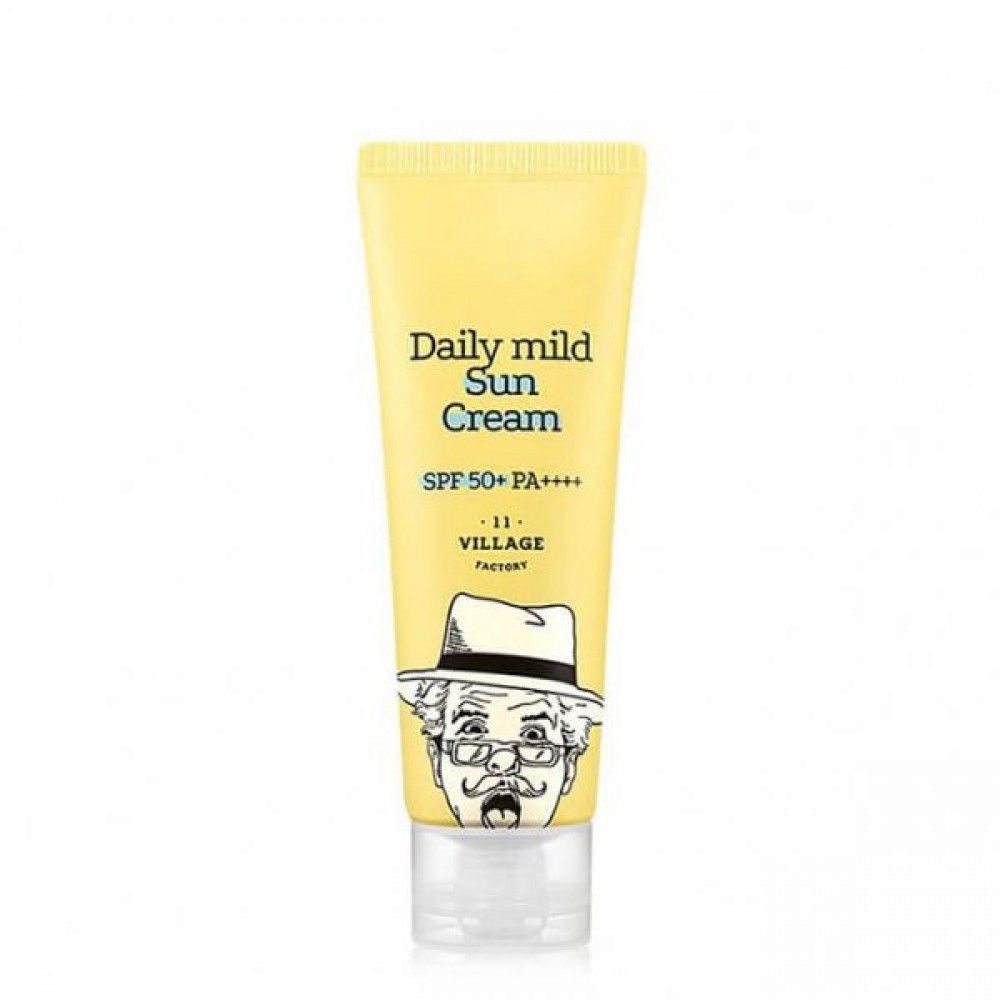 Village 11 Factory Daily Mild Sun cream SPF 50+ PA++++ (Miniature) 25 ml Ежедневный солнцезащитный крем. Миниатюра 25 мл