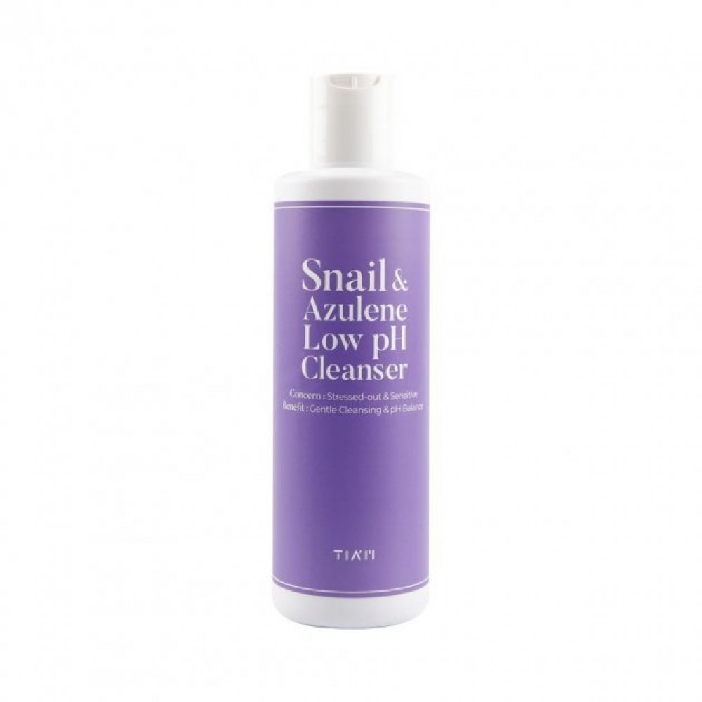 TIAM Snail & Azulene Low pH Cleanser Слабокислотний гель для вмивання з муцином