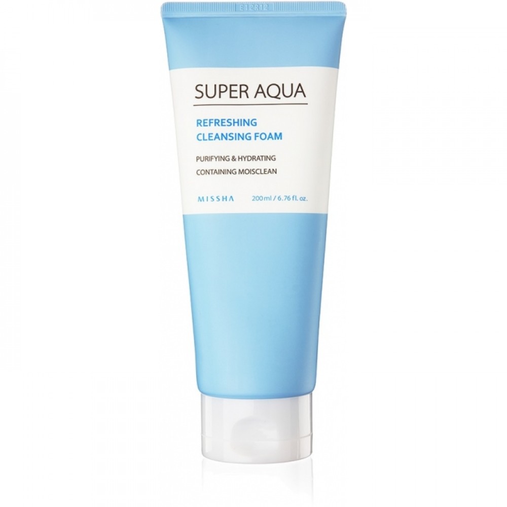 MISSHA Super Aqua Refreshing Cleansing Foam 200 ml  Очищающая освежающая пенка для лица