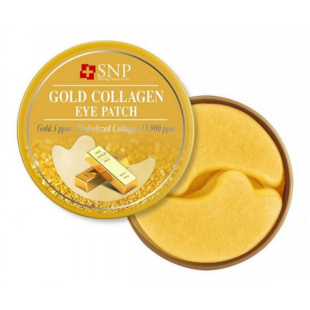 SNP Gold Collagen Eye Patch Гидрогелевые патчи для век с золотом и коллагеном