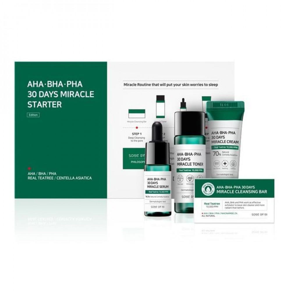 Some By Mi AHA-BHA-PHA 30 Days Miracle Starter mini kit Мини-набор кислотных средств для проблемной кожи