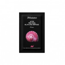 JM Solution Active Pink Snail All In One Ampoule  Сыворотка 3 в 1 с муцином улитки и витамином В12