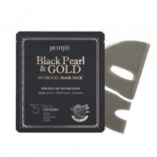 PETITFEE Black Pearl & Gold Hydrogel Mask Pack Гидрогелевая маска с черным жемчугом и золотом