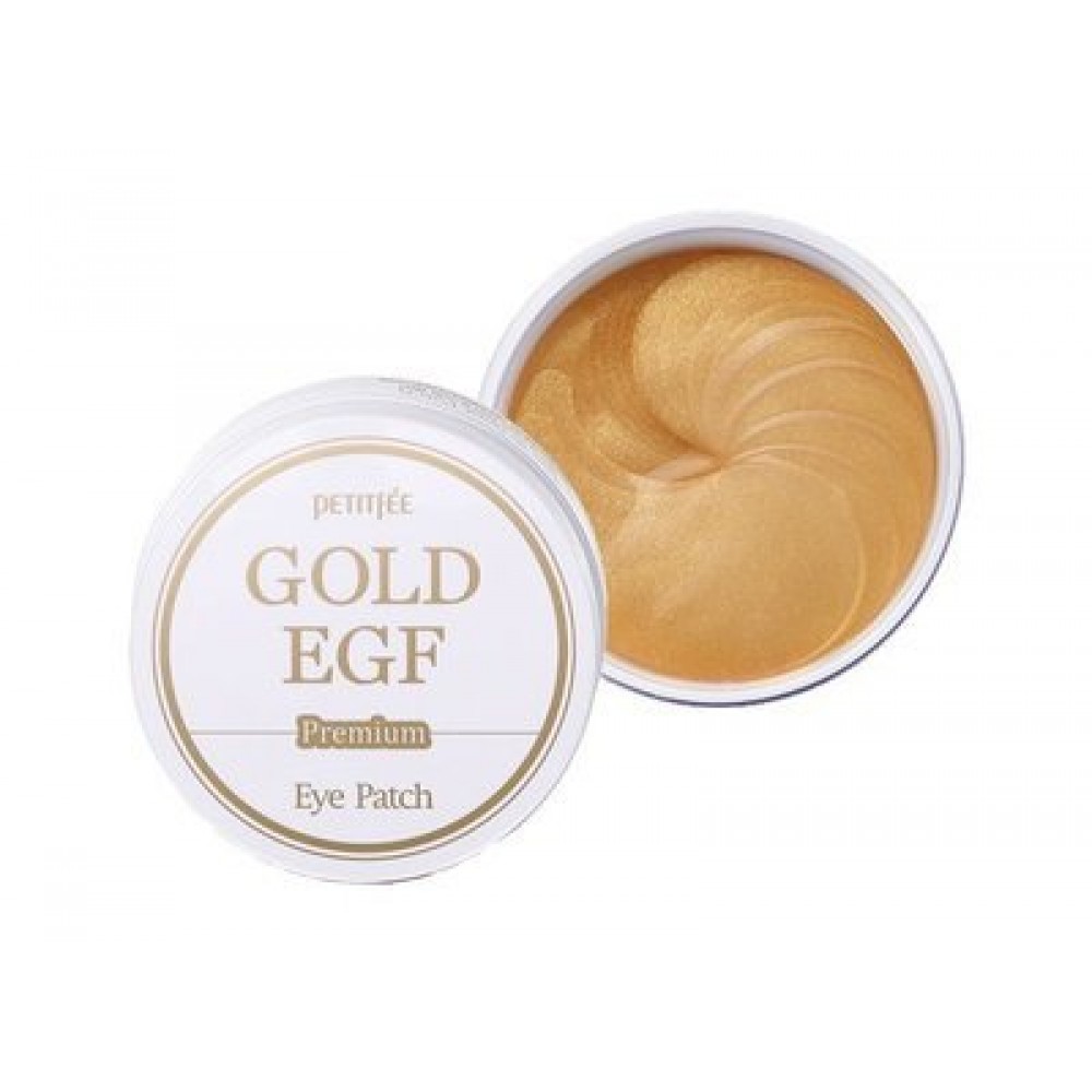 Petitfee Premium Gold & EGF Eye Patch Гидрогелевые патчи с золотом и EGF (60 шт) каплевидные