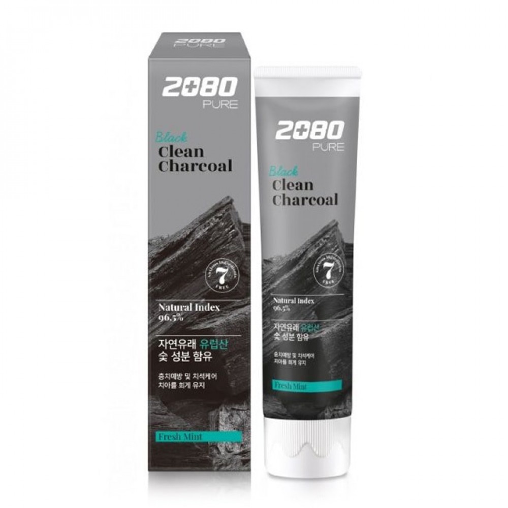 Aekyung 2080 Black Clean Charcoal Toothpaste Відбілююча зубна паста з деревним вугіллям