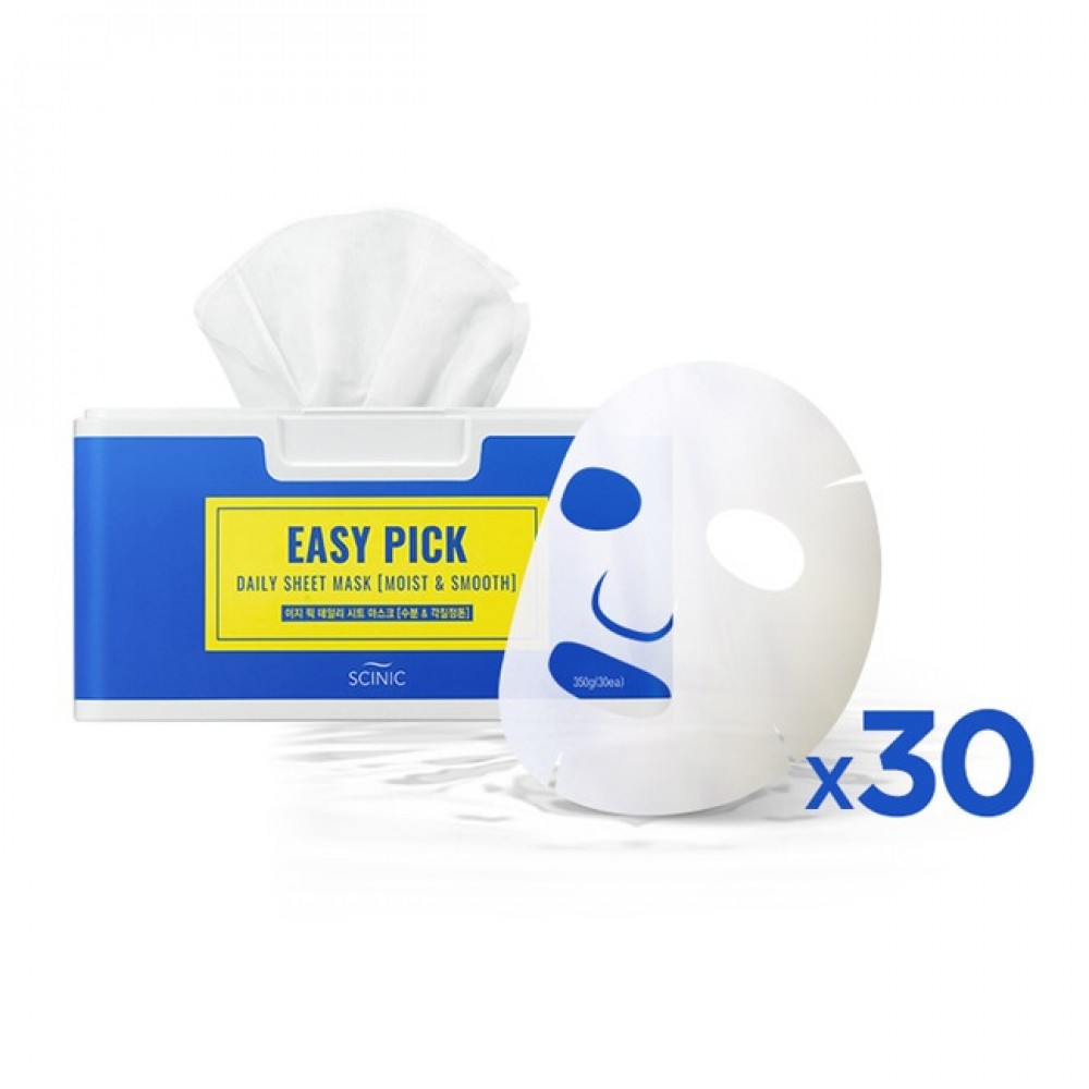 Scinic Easy Pick Daily Sheet Mask (Moist&Smooth) Набор ежедневных увлажняющих тканевых масок