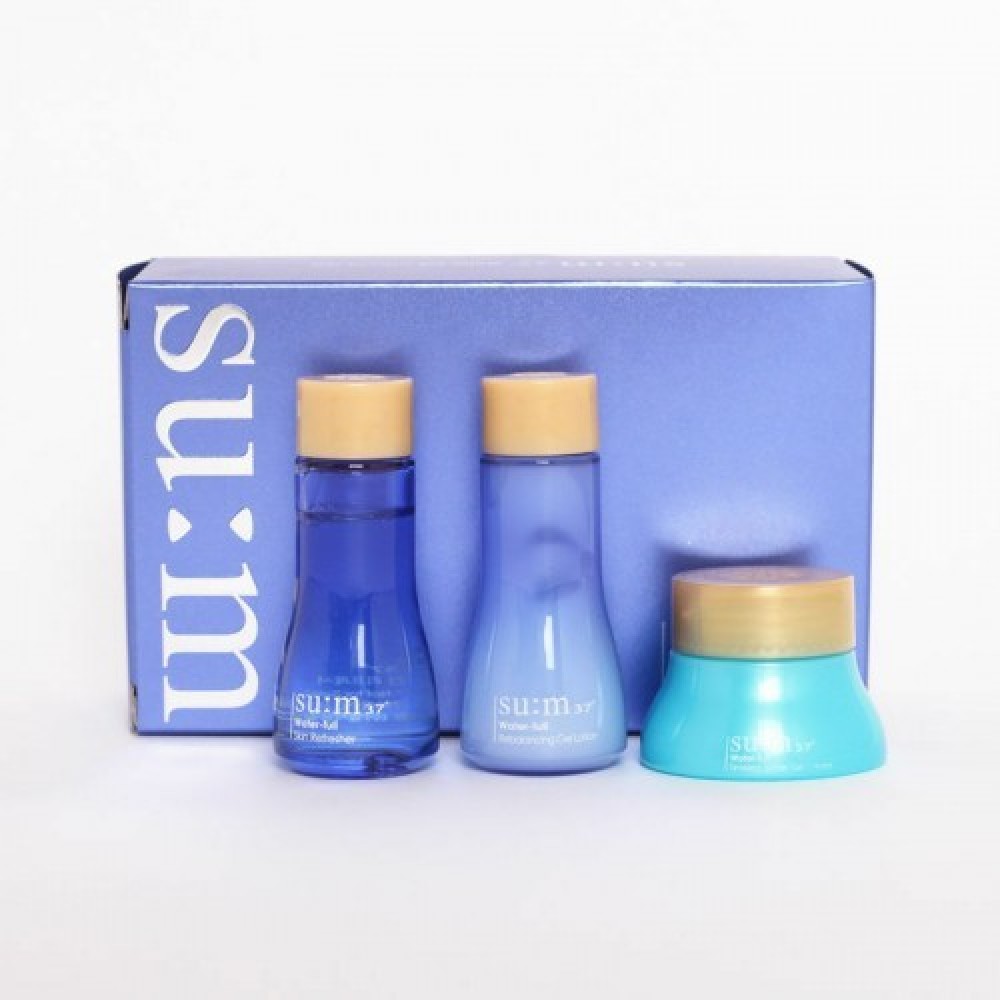 SU:M37 Water-Full Special Gift Set 3 Items Увлажняющая премиальная линия для кожи лица в миниатюрах