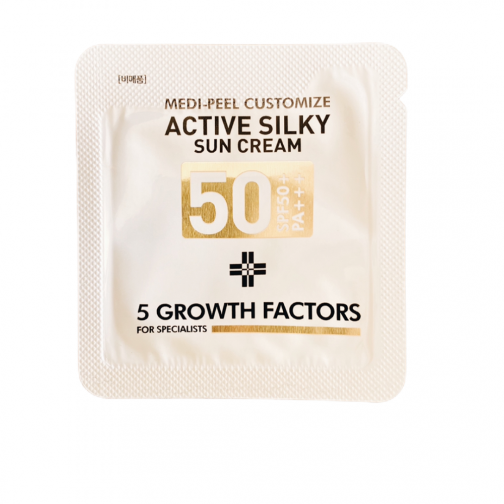 MEDI-PEEL Active Silky Sun Cream SPF50+PA+++ Sample Пробник солнцезащитного крема с комплексом пептидов и шёлка